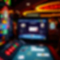 Virtual gaming interface showcasing online blackjack