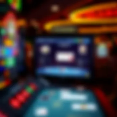 Virtual gaming interface showcasing online blackjack