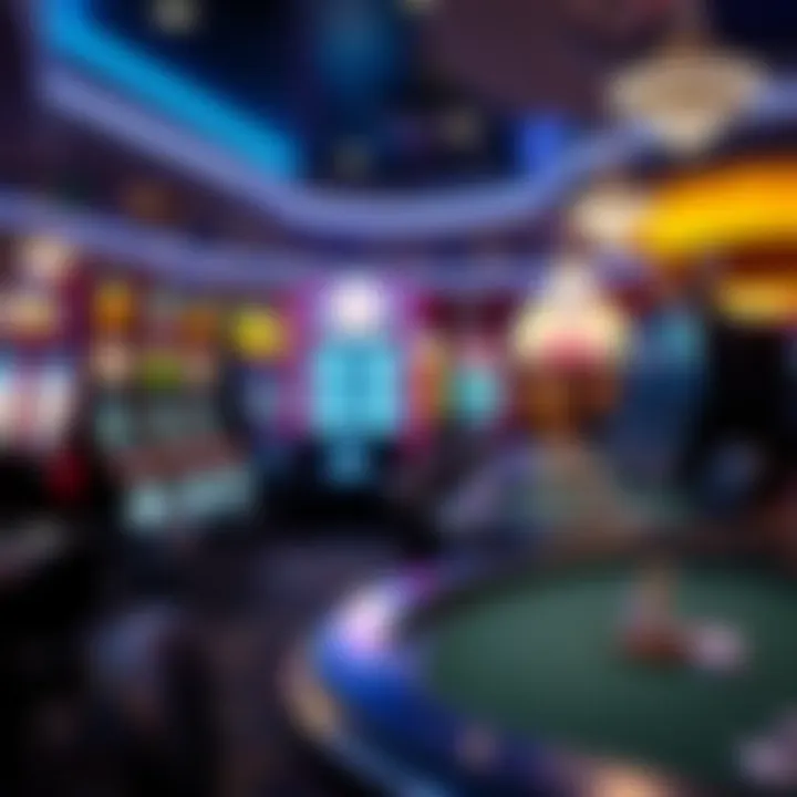 A diverse selection of gaming options available at contemporary casinos, featuring slots and table games