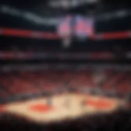 Houston's basketball court packed with fans during a game