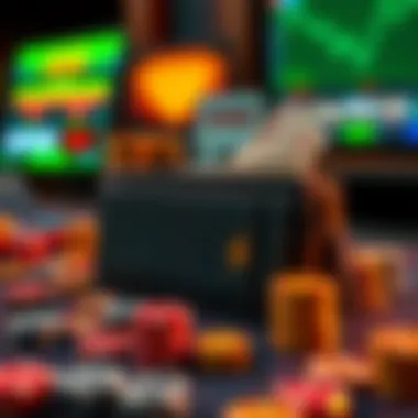 Digital Wallet with Gaming Rewards A digital wallet filled with rewards from gaming