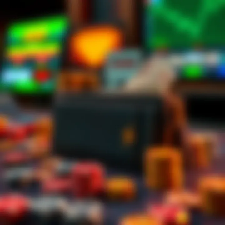 Digital Wallet with Gaming Rewards A digital wallet filled with rewards from gaming