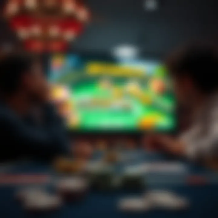 Visual representation of digital gambling advertisements targeting millennials