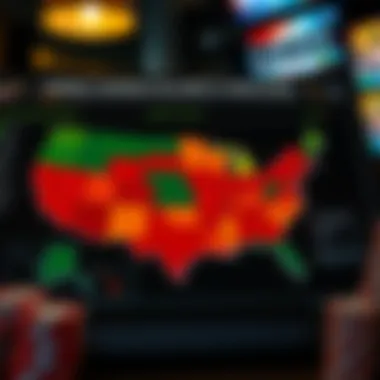 A compelling chart showcasing the impact of state laws on betting practices.