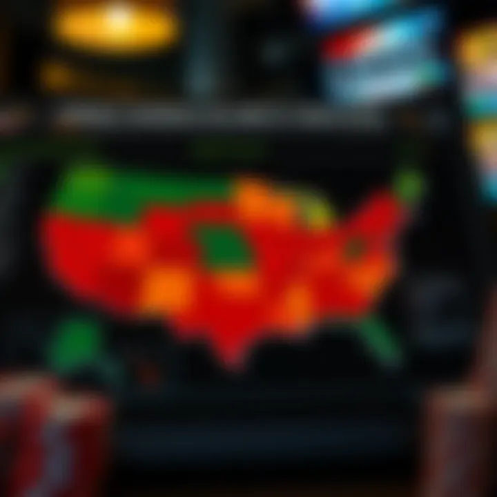 A compelling chart showcasing the impact of state laws on betting practices.