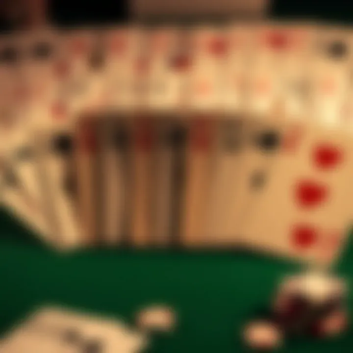 An intricate layout of blackjack card values and their significance in gameplay