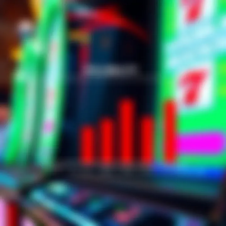 Graph illustrating volatility in slot machine gameplay