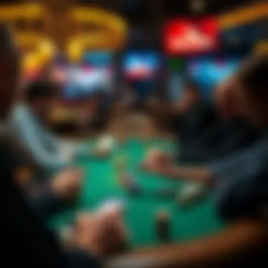 Players engaging with poker strategy on their devices