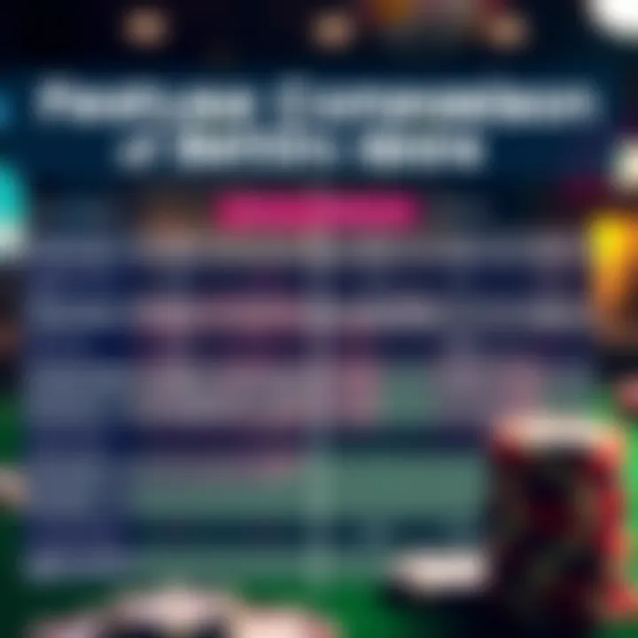 Feature Comparison of Betting Apps Comparison chart of betting features