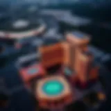 Aerial view of Caesars Bossier City showcasing its grandeur and surroundings