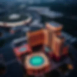 Aerial view of Caesars Bossier City showcasing its grandeur and surroundings