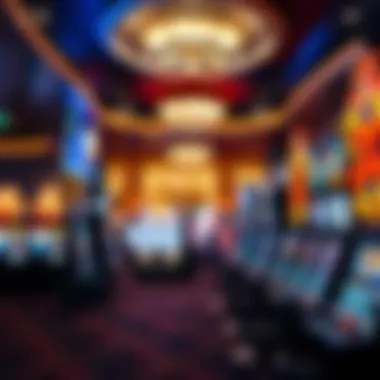Interior shot of a luxurious casino gaming floor filled with slot machines and tables