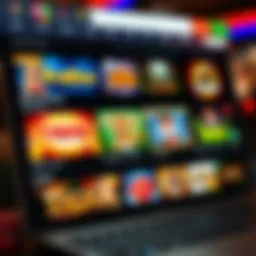 Vibrant online casino interface showcasing diverse games