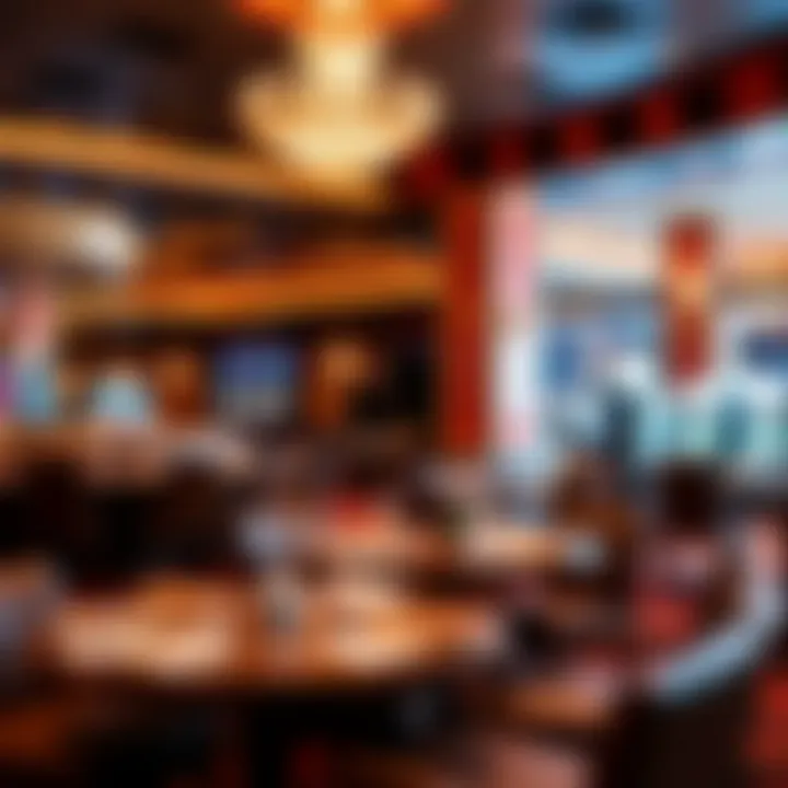 Luxurious amenities available at the casino, including dining and relaxation spaces