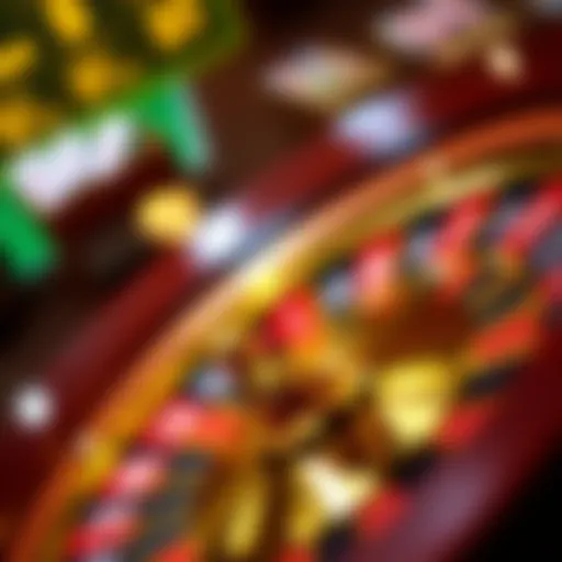 Vibrant depiction of a casino wheel with free spins icons