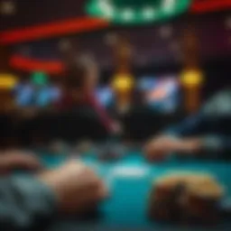 A player enjoying an online poker game with chips and cards