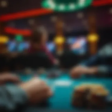 A player enjoying an online poker game with chips and cards