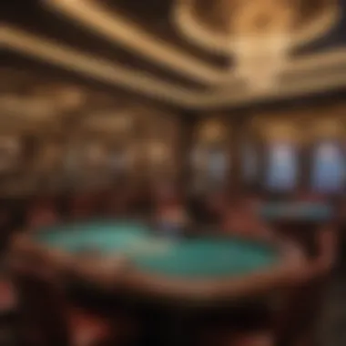 Glamorous casino interior designed for high rollers