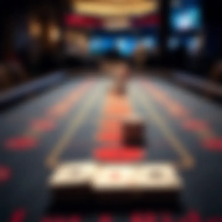 A close-up of Let It Ride poker table layout