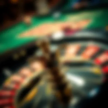 Close-up of roulette wheel highlighting the unique features of MGM Roulette