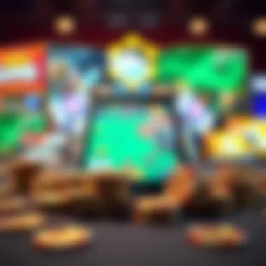 Illustration showcasing popular mobile games with monetary rewards