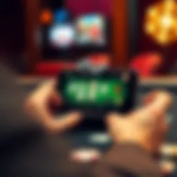 Online poker app interface showcasing gameplay