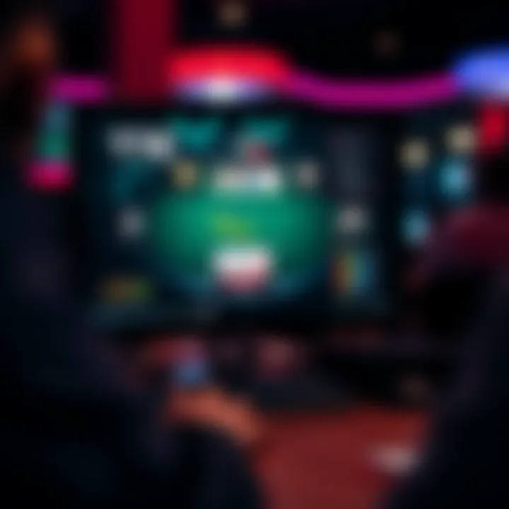 Strategic gameplay display on a computer screen