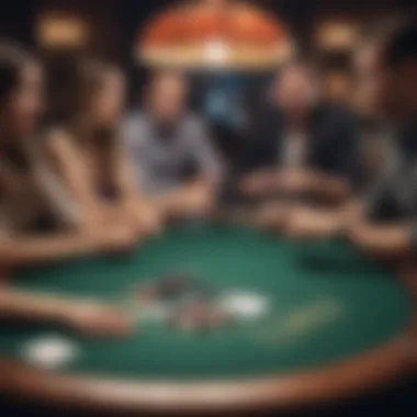 Excitement of Poker Night A vibrant poker table setup reflecting the excitement of a game night