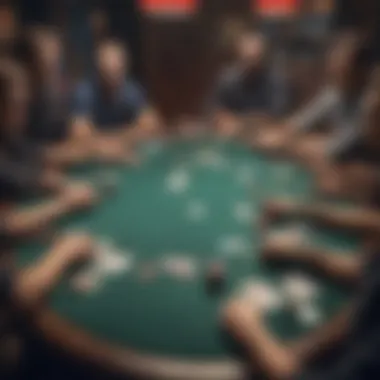 High-Stakes Poker Tournament A captivating glimpse of a poker tournament showcasing players in action
