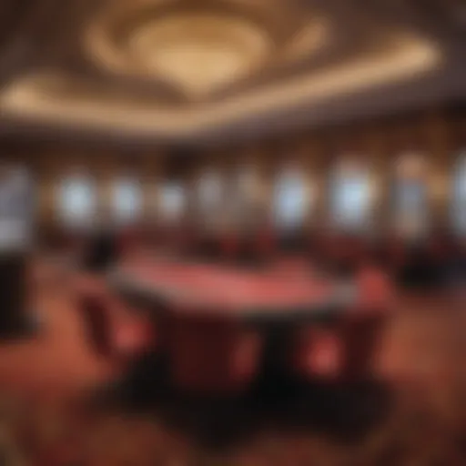 Elegant interior of a West Virginia casino showcasing luxurious gaming tables