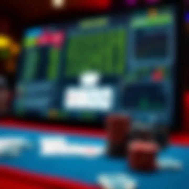 Illustration showcasing RTA software interface with poker cards