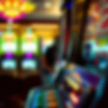 Close-up of a jackpot winning slot machine