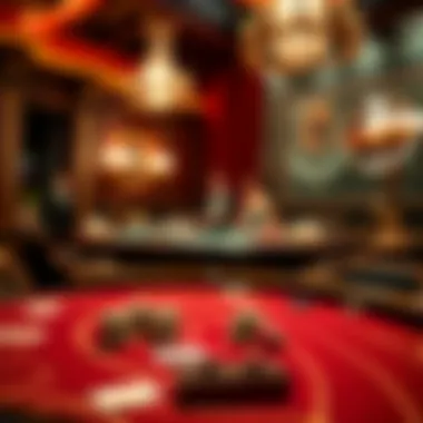 A luxurious baccarat setting showcasing elegance