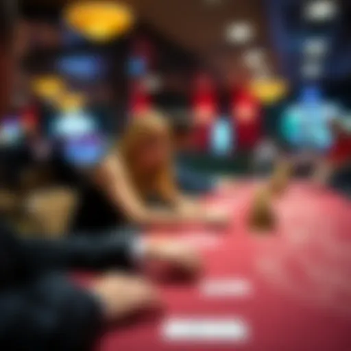 A captivating blackjack table with players engaged