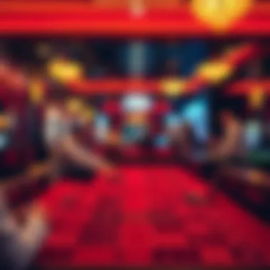 Excitement at a craps table with vibrant atmosphere