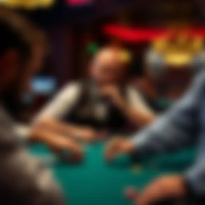 Strategic gameplay in action at a poker table