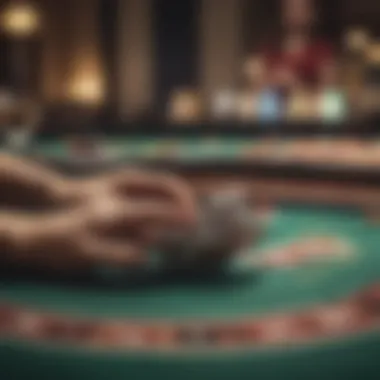 Engaging Blackjack Gameplay Experience A vibrant blackjack table during game play