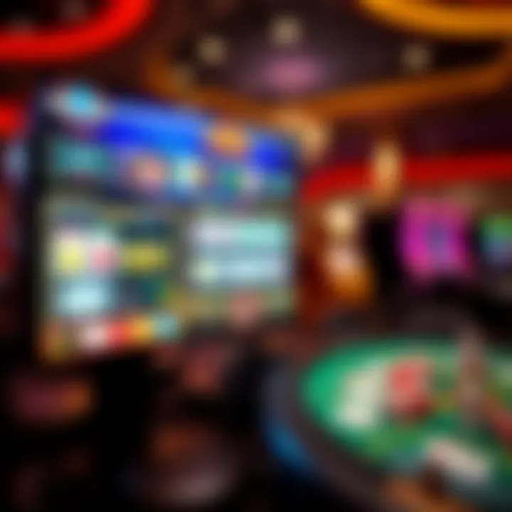 An engaging online gaming interface showcasing slots and table games