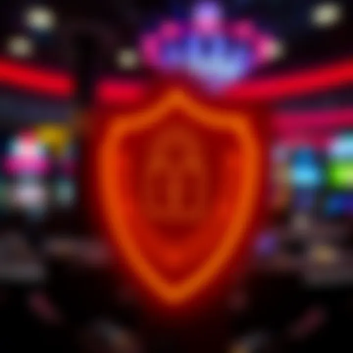 A robust security system emblem representing online safety