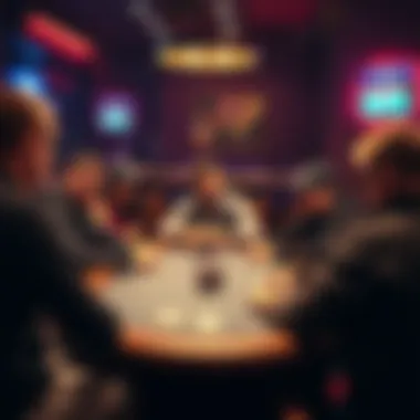 Group of players engaged in a strategic poker game