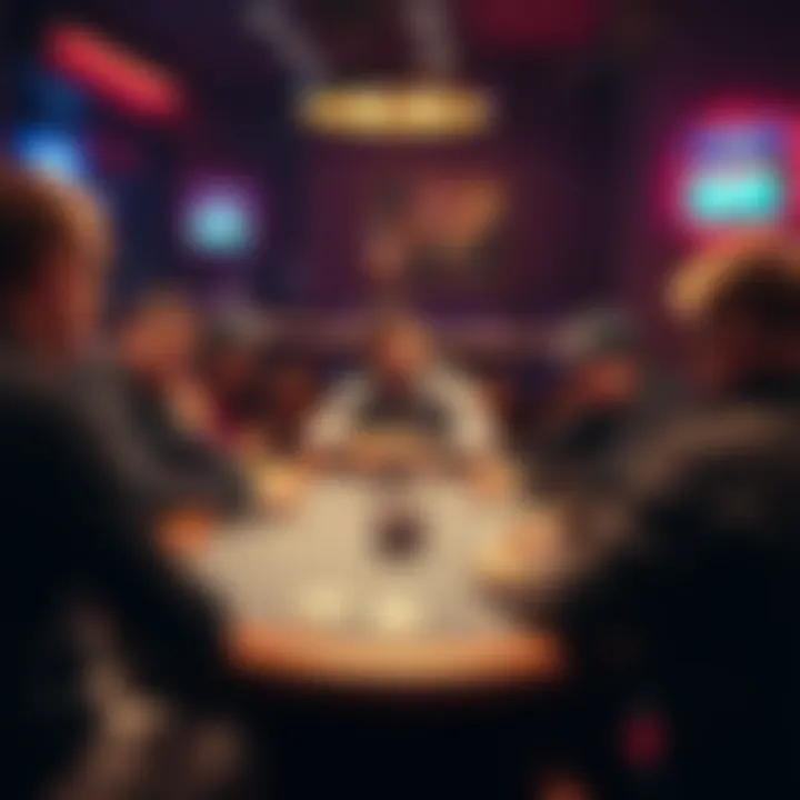 Group of players engaged in a strategic poker game