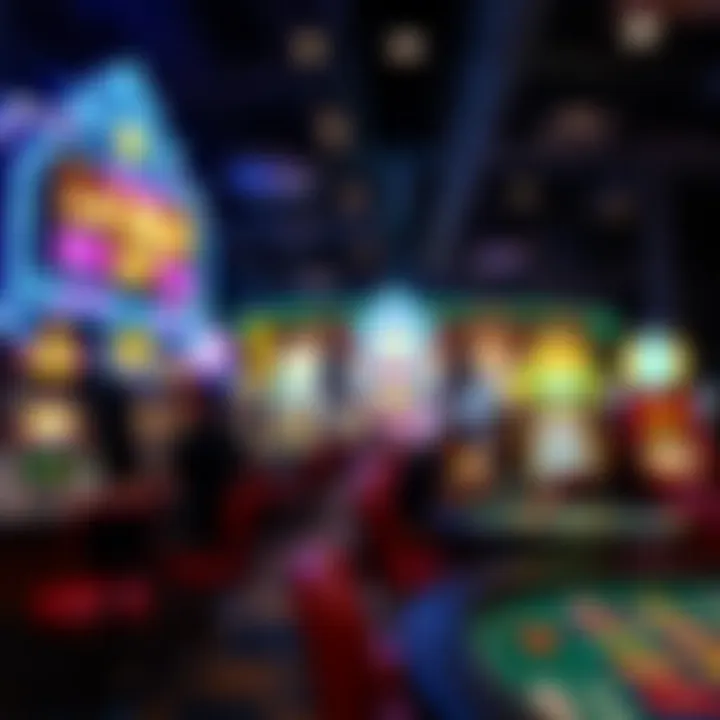 Vibrant Casino Environment A vibrant casino atmosphere highlighting recreational gambling