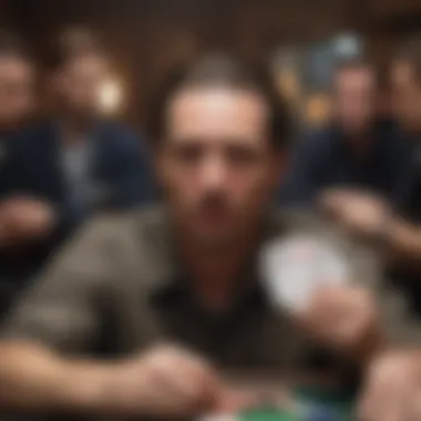 A montage of poker faces depicting various emotions