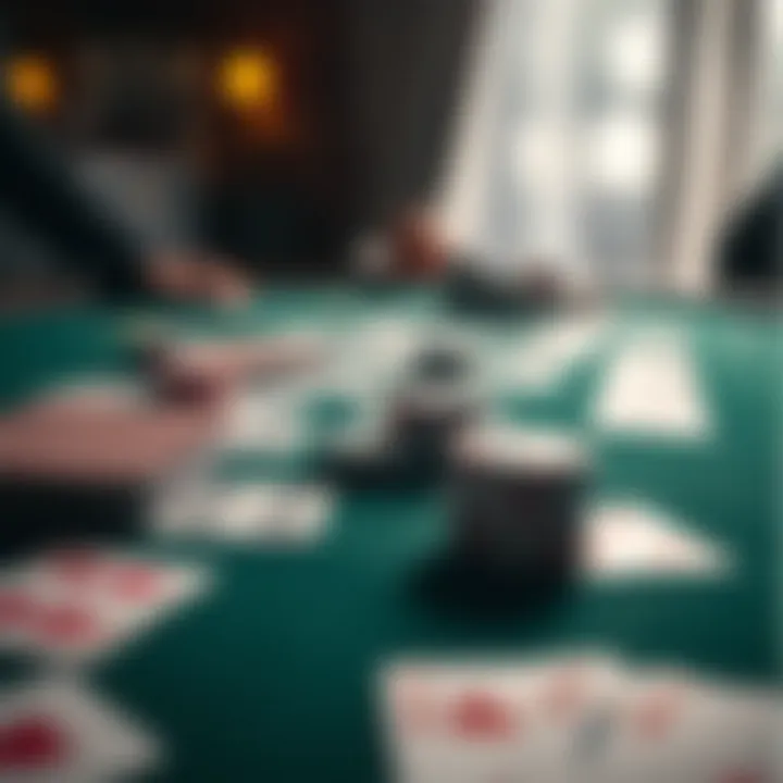 A strategic overview of spades gameplay with cards laid out on a table