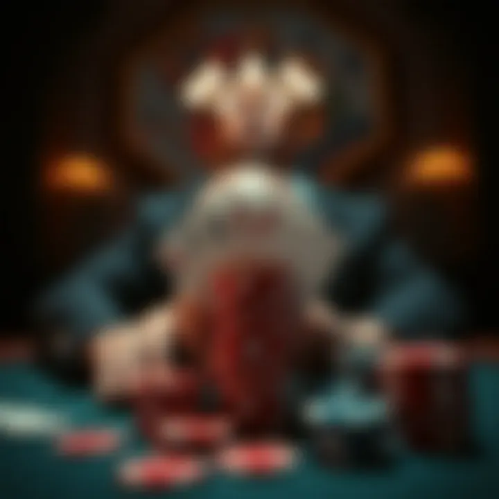 Graphic representation of the psychology involved in poker decision making