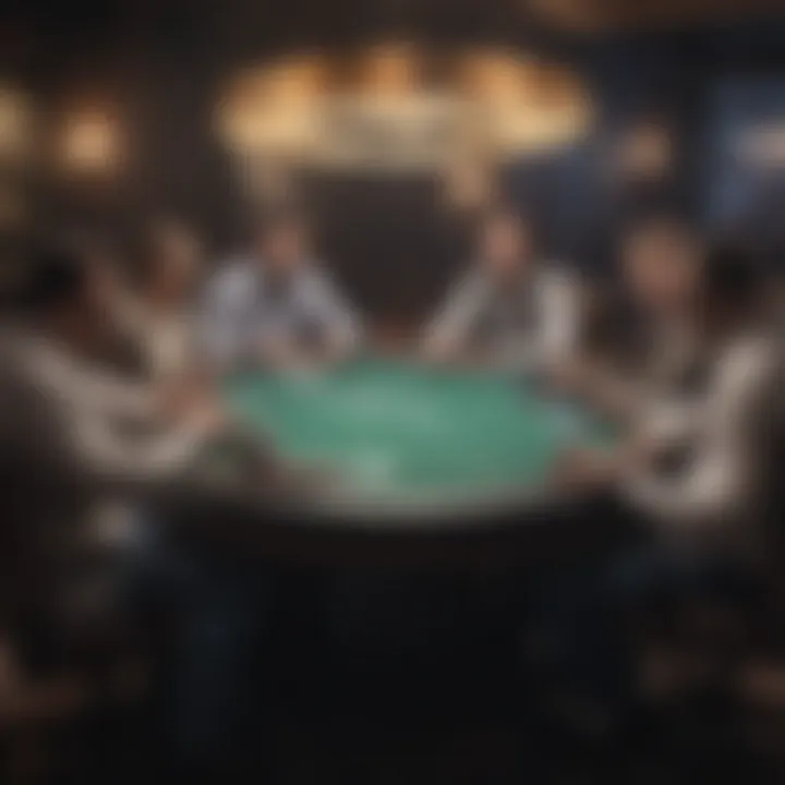 High-stakes poker table during the World Series of Poker