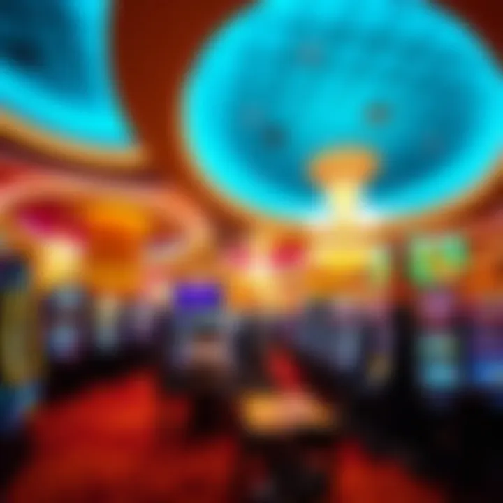 A vibrant gaming floor filled with diverse gaming options and an elegant atmosphere