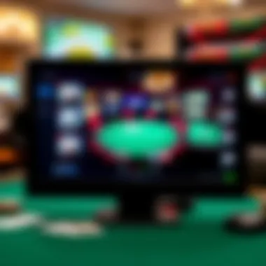 An array of poker games available on a computer screen