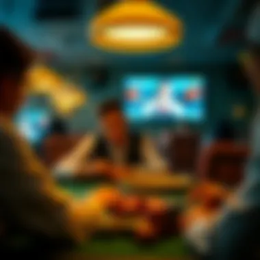 A depiction of the psychological aspects influencing poker players