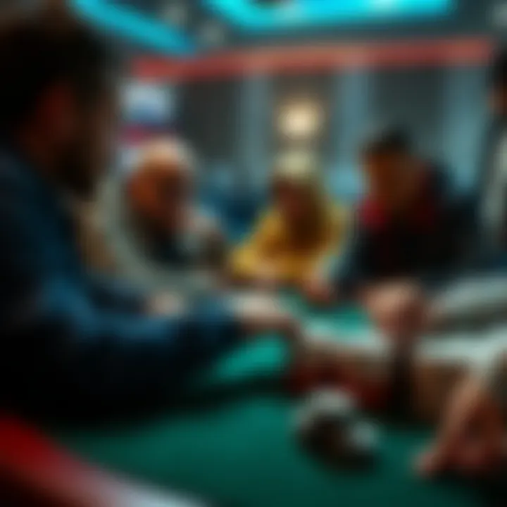 Illustration of diverse skill levels engaged in the game